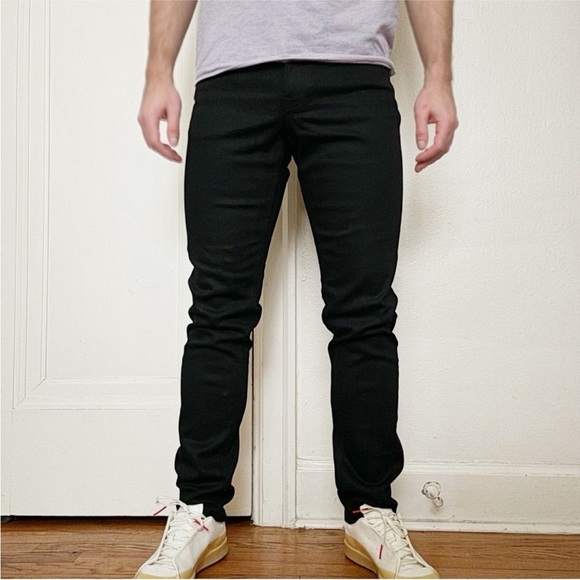 Everlane Men’s Slim Fit Jeans Size 31x32 New Black Low Stretch - Picture 1 of 11